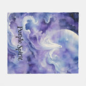 幽霊のよく出る夜 – 星の中の幽霊 フリースブランケット (正面(横))