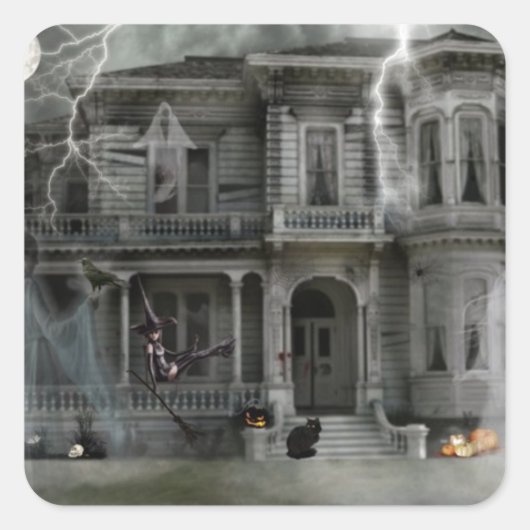 幽霊のよく出る家 スクエアシール (正面)