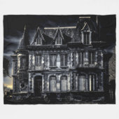 幽霊のよく出る家 フリースブランケット (正面(横))