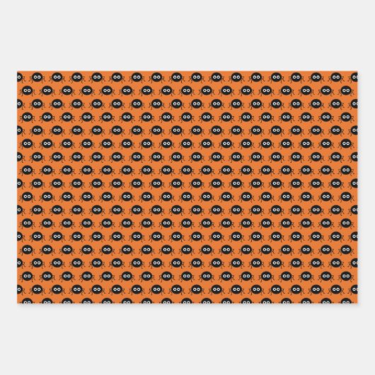 幽霊のよく出る家、踊り骨格及びクモ ラッピングペーパーシート (正面2)