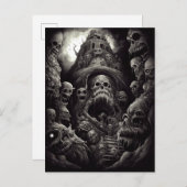 幽霊のよく出る建物モンスターホラー絵葉書 ポストカード (正面/裏面)