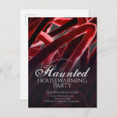 幽霊のよく出る引っ越し祝いパーティーハローウィンパーティ インビテーションポストカード (正面/裏面)