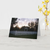 「幽霊のよく出る日没の墓地」ハローエンカード カード (黄色い花)