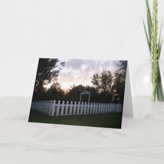 「幽霊のよく出る日没の墓地」ハローエンカード カード (正面)