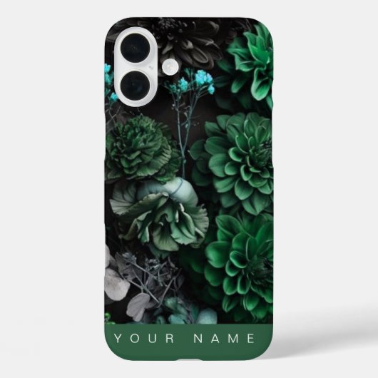 幽霊のよく出る開花ダークグリーン Case-Mate iPhoneケース (裏面)