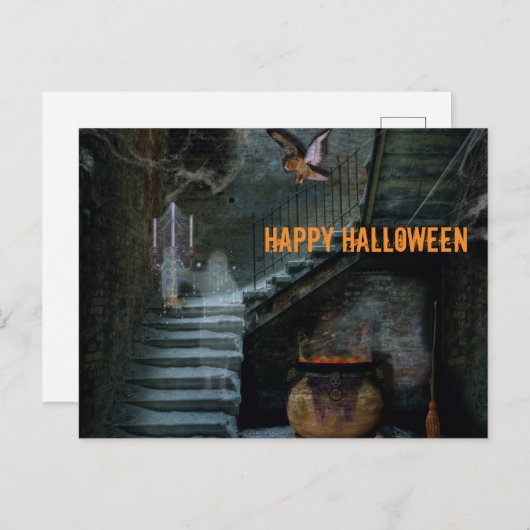 幽霊のよく出る階段ハロウィーン ポストカード (正面/裏面)