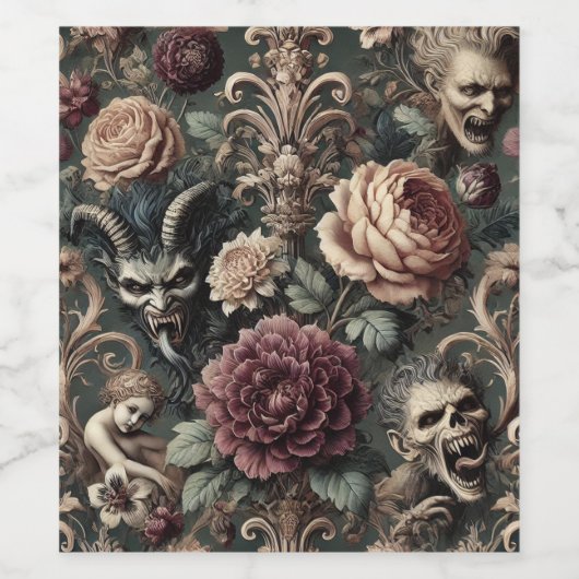 幽霊のよく出る高調波 – ゴシックビクトリアン ワインラベル (シングルラベル)