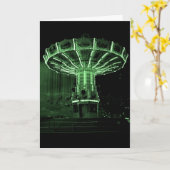 "幽霊のよく出る" – グリーティングカード (黄色い花)