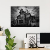 幽霊のよく出る – フレミントン,ニュージャージー州 – タ不気味ウン ポスター (ホームオフィス)