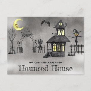 幽霊のよく出るHouse, HalloweenをテーマにしたMoving Annement ポストカード