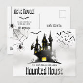 幽霊のよく出るHouse, HalloweenをテーマにしたMoving Annement ポストカード (正面/裏面)