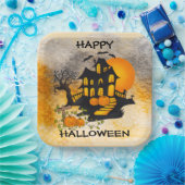 幽霊のよく出るHouse Jack O'lanterns, Black Cat,こうもり ペーパープレート (パーティー)