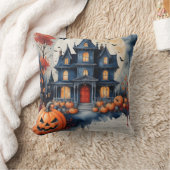 幽霊のよく出るHouse Under the Moonlight：ハロウィーン魔法 クッション (ブランケット)