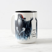 幽霊のクリスマスフューチャーコーヒーマグ ツートーンマグカップ (正面左)