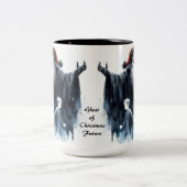 幽霊のクリスマスフューチャーコーヒーマグ ツートーンマグカップ (中央)