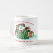 幽霊のクリスマスプレゼントのマグカップ コーヒーマグカップ (正面左)