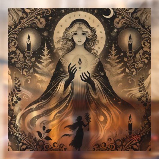 幽霊のクリスマス過去キャンドル ウィンドウサイン (シート2)