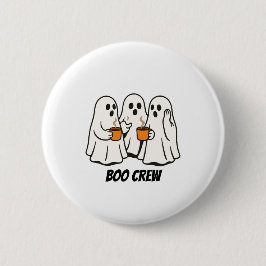 幽霊のコーヒー飲み友達 ハロウィングラフィック 缶バッジ