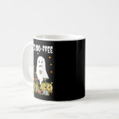 幽霊のジャック・オ・ランタン コーヒー好き コーヒーマグカップ (正面左)
