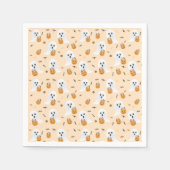 幽霊のトリックまたはパンプキンキャンディバケツの処理 スタンダードカクテルナプキン (正面)