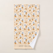 幽霊のトリックまたはパンプキンペールパターンを処理 バスタオルセット (ハンドタオル)