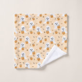 幽霊のトリックまたはパンプキンペールパターンを処理 バスタオルセット (ウォッシュタオル)