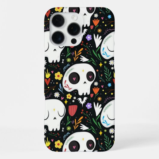 幽霊のドクロデザイン iPhoneケース (裏面)