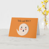 幽霊のハロウィンかわいいカード カード (黄色い花)