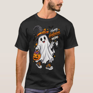 幽霊のハロウィンプリント Tシャツ