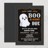 幽霊のハロウィンベビーシャワー招待状 招待状 (正面/裏面)