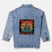 幽霊のハロウィン おばけの面白グッズ デニムジャケット (裏面)