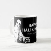 幽霊のハロウィン コーヒーマグカップ (正面左)