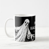 幽霊のハロウィン コーヒーマグカップ (左)