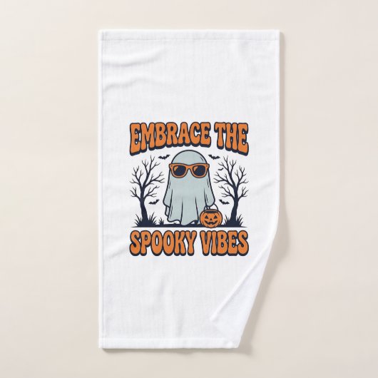 幽霊のハロウィンTシャツでお化けの気分を満喫しよう_1 ハンドタオル (ハンドタオル)