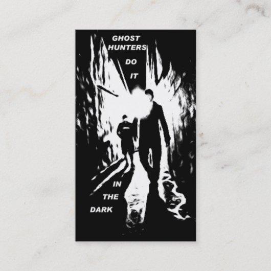 幽霊のハンターは暗い名刺のそれをします 名刺 (正面)