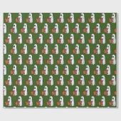 幽霊のバッグトリックまたはダークグリーンの処理 ラッピングペーパー (フラット)