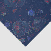 幽霊のバラのサファイアの青のティッシュペーパー 薄葉紙 (詳細)