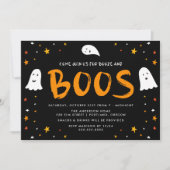 幽霊のブーとお酒のハロウィンパーティー 招待状 (正面)