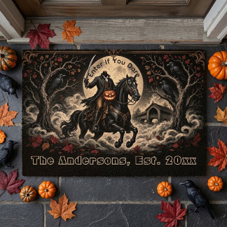 幽霊のホロウライダー | ハロウィーンのダーウィンへの招待 ドアマット