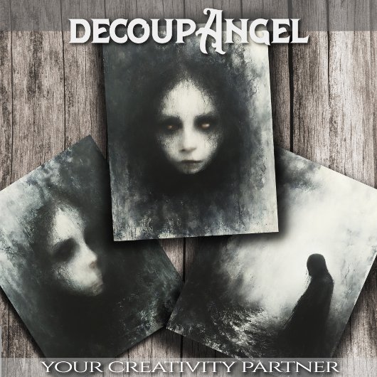 幽霊のポートレート – デクページ – ラッピングペーパーシート