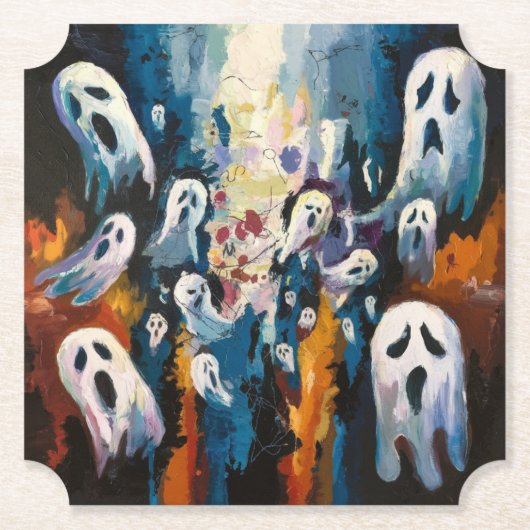 幽霊のマット ペーパーコースター (正面)