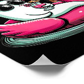 幽霊のライフブイのフラミンゴのプールの浮き夏 ポスター (角)