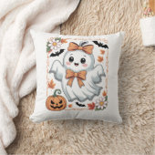 幽霊のレースのスケルトン ハロウィン クッション (ブランケット)
