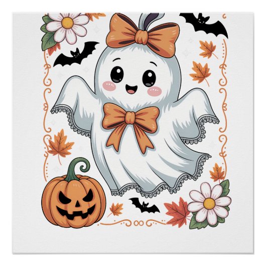 幽霊のレース レースの幽霊 ハロウィン ポスター (正面)