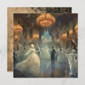 幽霊の仮面舞踏会社交ダンス 招待状 (正面/裏面)