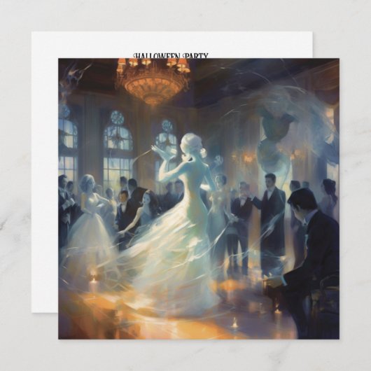 幽霊の仮面舞踏会:スペクトラルソイレ 招待状 (正面/裏面)