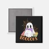 幽霊の先生の本の図書館の先生のハロウィンTシャツ マグネット (正面/裏面)