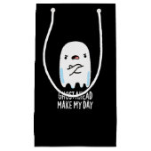 幽霊の先行メイクマイデーおもしろい幽霊プンダークBG スモールペーパーバッグ (正面)