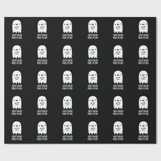 幽霊の先行メイクマイデーおもしろい幽霊プンダークBG ラッピングペーパー (フラット)