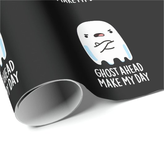 幽霊の先行メイクマイデーおもしろい幽霊プンダークBG ラッピングペーパー (ロールコーナー)